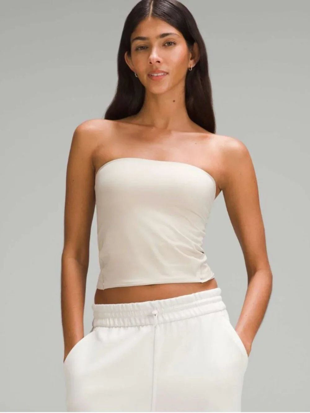 Lululemon Wundermost Ultra-Soft Nulu Tube Top Mojave Tan Medium